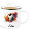Emaille Becher Blechbecher - Fußball Geschenk Fußballer I Geschenkidee Fußballfan I Fußballerin Geschenk - 300 ml - Weiß Silber - personalisierte tasse fussball geschenke+für+fußballfans ball