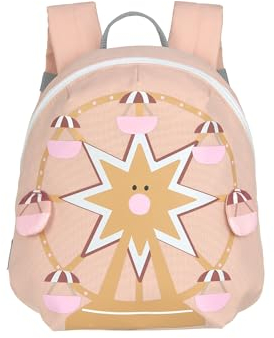 LÄSSIG Kleiner Kinderrucksack für Kita Kindertasche Krippenrucksack mit Brustgurt, 20 x 9.5 x 24 cm, 3,5 L/Tiny Backpack Ferris Wheel
