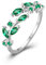 MASOP Grün Ringe Zweig Sterling Silber 925 Blatt Ringe Offener mit GrünAAA Zirkonia Verstellbar Kleine Geschenke für Damen Frauen Freundin Mädchen Schwester Mutter