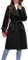 GRACE KARIN Frauen Winter Knielang Trenchcoat Casual Open Front Langarm Warme Wollmantel für Damen Fashion Outwear mit Gürtel Schwarz S