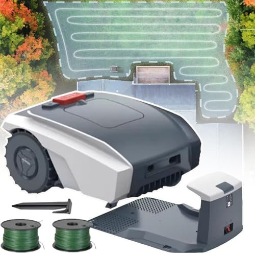 menglanchang Rasaerba Robot-Raccaudata da Prato Robotica-Navigazione Assistita, Falciatrice per Prato Automatica Intelligente-100m²/H- per Iarde Medio-Grandi (Tagli Fino 1500m² Ultra Silenziosa),Grey