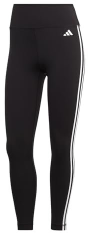 adidas Damen Sporthose Train Essentials 3-Streifen High-Waist 7/8-Leggings, Farbe:Schwarz, Artikel:-Black, Größe:L