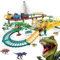 JONRRYIN Trenino Elettrico per Bambini, Set Pista Treno Elettrico per Bambini, Regalo Natale Compleanno (177 Pezzi)