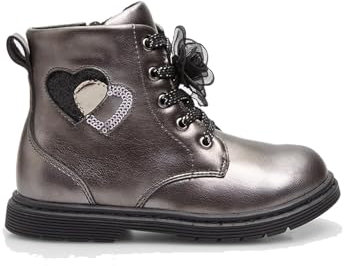 BATA Ankle Boot da Bambina Bubblegummers con Cuori e Accessorio Removibile