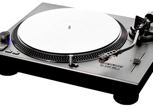 White Acrylic Turntable Mat - 12 Vinyl Record Platter Slipmat - Vinyl Vintage Record Player Mat to reduce noise - Acrylic White Slipmat for Turntables