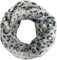 Jeamis Leopard Fleece Kuschelig Warmer Winter LOOP Schal Flauschig Schlauchschal Rundschal Pfote (Grau)
