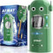 AFMAT Electric Pencil Sharpener for Colored Pencils 7-11.5mm, Auto in&Out, Robot Fully Automatic Rechargeable Pencil Sharpener with Container, for Large Pencils,Home,Classroom, Battery Operated,Green