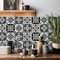 HORIWE Adesivi per piastrelle, a mosaico, 24 pezzi, in PVC, autoadesivi, impermeabili, per cucina, armadio, mobili, tavolo