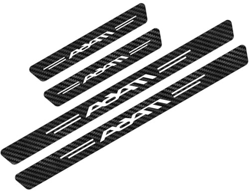 KLHYWEN Auto Kohlefaser Einstiegsleisten Für Op-EL Adam Tuning Zubehör 4 STÜCKE Auto Scuff Plate Türschwelle Sill Aufkleber,White