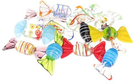 Homoyoyo 12er Set Vintage Murano Glas Bonbons – Wunderschöne Tischdeko Und Baumschmuck Für Weihnachten - Stilvolle Glasornamente Als Vasenfüller Für Zuhause Und Feierlichkeiten