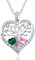 Tree of Life Birthstone Necklaces 20th 30th 40th 50th 60th Birthday Gifts Jewellery for Women May and October Birthstones Emerald and Tourmaline Necklace