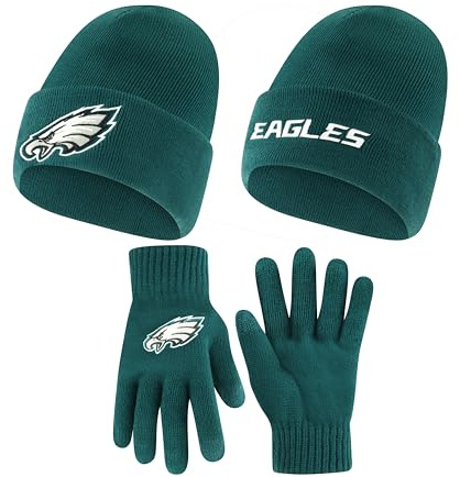 Ultra Game Unisex-Erwachsene NFL Official Super Soft Beanie Knit Hat with Extra Warm Touch Screen Gloves Winter-Hut