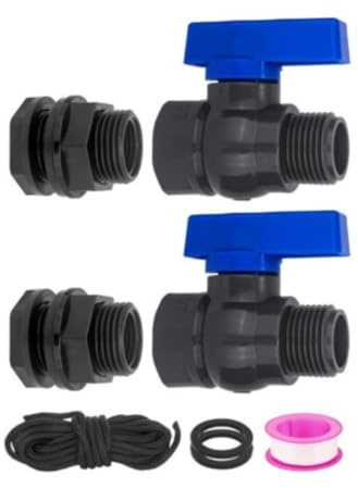 Fonowx 2 Teiliges Regenfass Set, 3/4 Zoll Regenfass Umlenk Kit für Die Bewässerung