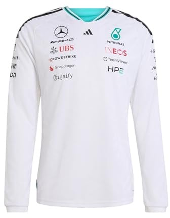 adidas Men's Mercedes - AMG Petronas Formula 1 Team Authentic LANGÄRMELIGES FAHRERTRIKOT