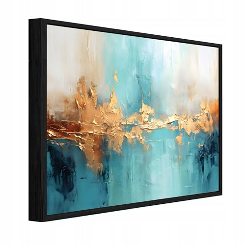 WallArena Leinwand Bilder Abstraktion 100 x 70 cm | Format: 100 x 70 cm (BxH) - einteilig auf Canvas Leinwand mit Rahmen. Das, Aufhängefertig: Das moderne Wandbild ist