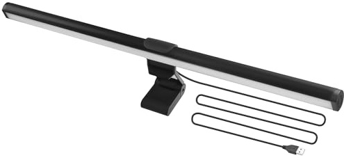 ELFJMMZP Dual-Sided Screen Light Bar, RGB Atmosphere Backlight & 3 Color Temperatures, Touch Control Non-Magnetic Lamp for Low-Light Eye Care