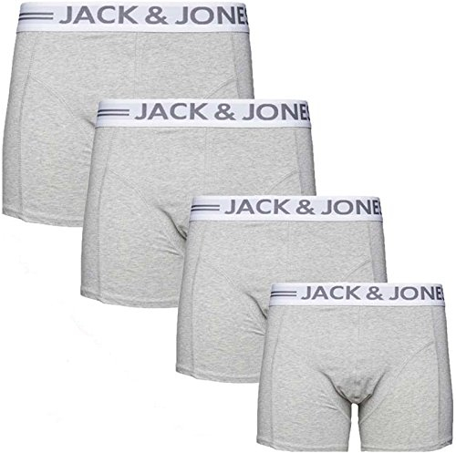 JACK & JONES Trunks 4er Pack Boxershorts Boxer Short Unterhose rbz.43 (L, Grau.)