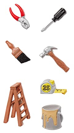 HOBBYFUN Miniatur Werkzeug 7 Teile mit Klebepunkt Gutschein