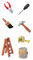 HOBBYFUN Miniatur Werkzeug 7 Teile mit Klebepunkt Gutschein