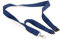 EUROPEL Schlüsselband 20mm, Karabiner, Sicherheitsverschluss, Kartenhalter,für Messe, Veranstaltung, Burö, Blau, 10 Stück.