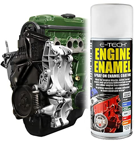 E-TECH - Heat Resistant Engine Enamel Paint 400ml - Spray On High Temp Paint (Green)