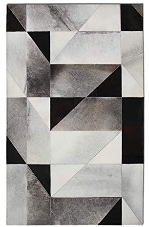 Kuhfell Teppiche Patchwork schwarz weiß grau Quadrat Fell Teppich Wohnzimmer Schlafzimmer Bereich Designer Home Decor