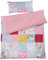 Bio Kinderbettwäsche 100% Bio-Baumwolle (kbA) GOTS zertifiziert, Patchwork Einhorn, 135 x 200 cm / 40 x 80 cm, Perkal-Stoff