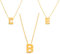 Damen Halskette mit Buchstaben Anhänger Gold 585 Namensanhänger Kette 14 Karat G