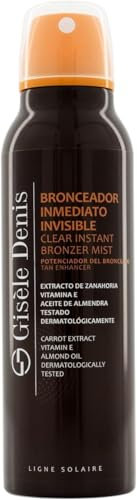 GISELE DENIS - Bronceador Inmediato Invisible 200 ml, Bronceador Spray, Acelerador del Bronceado, Bronceador Solar con Extracto de Zanahoria, Spray Intensificador, Bronceador Corporal