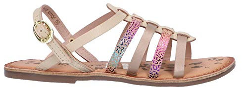 Dixon, Sandales Fille, Beige Multicolor Leopard, 25