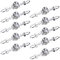 BSTKEY 10 Pack Crystal Drawer Knobs with Silver Plate - Diamond Shape Cabinet Drawer Knob Drawer Pull Handle Cupboard Wardrobe Drawer Pull Handle Furniture Knobs with Screws (120mm)