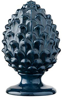 Baroni Home Farbiger sizilianischer Kiefernzapfen, Handbemaltes Porzellan Dekorativer Kiefernzapfen, Wohnzimmer- und Bürodekoration, (Navy Blau, 14x14x22 cm (L))