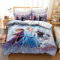Fgolphd Prinzessinnen Bettwäsche 3D-Digitaldruck Mikrofaser Cartoon Quilt Cover ELSA Anna Für Mädchen Kinder (12,Single 140×210CM)