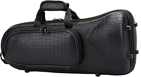 Trompete Professional Case Aufbewahrungstasche Oxford Gewebe Hartschalenkoffer Leichtes Schwarz, Krokodil Korn