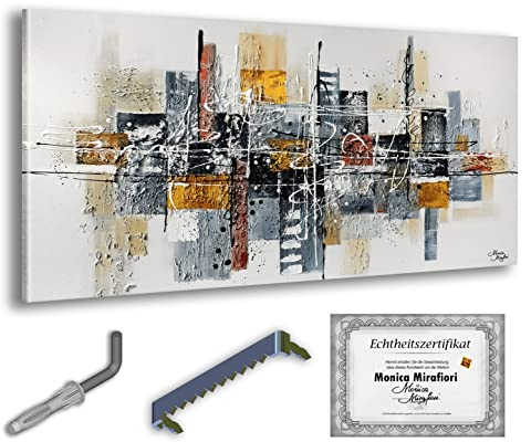 Monica Mirafiori I 100% HANDGEMALT I Gemälde Geheimnis 140x70cm | Gemälde Handgemalt | Acrylgemälde | Sehr Großes Acrylbild I Moderne Kunst I Kunstbilder