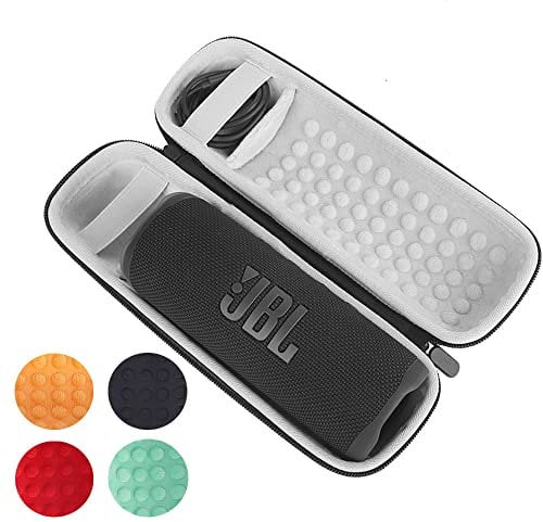 Hard Travel Storage Bag Carry Case for JBL Flip 6 Waterproof Portable Speaker Protective Case Box Cover with Removable Shoulder Strap (Red)