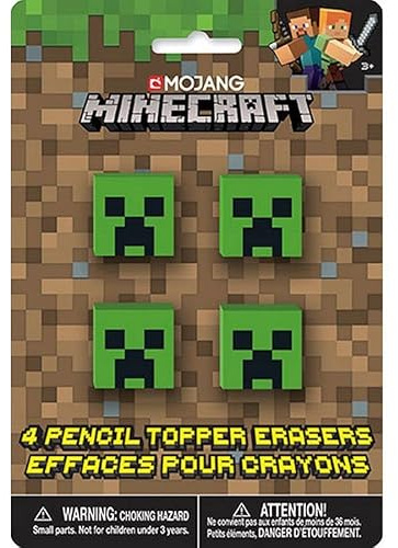 Unique Industries 307614 Minecraft Radiergummi, 4 Stück