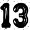 Luftballon 13. Geburtstag Schwarz , XXL Riesen Schwarz Folienballon 13 31 für Frauen,40Luftballon 13. Geburtstag,Zahlen 1 und 3 Folienballon für 13 Jahre Geburtstagsdeko Jubiläum Party Dekoration