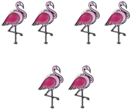 Amosfun 6 StüCk Flamingo Broschen Cartoon Anstecknadel Schmuck Legierung Kleidung ZubehöR FüR Partys, Taschen, Pullover, Kleider, AnzüGe, Hemden, MüTzen, Schals