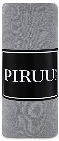 Spannbettlaken Jersey 160x200 cm Spannbetttuch Bettlaken Baumwolle (Grau, 160x200 cm)