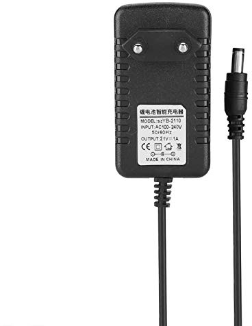 Adaptateur de Chargeur 21V 1A, Chargeur de Batterie Adaptatif à Noyau de Cuivre épais Chargeur de Rapide Prise en de la Multiple