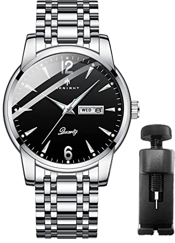 BY BENYAR AKNIGHT Klassische Herren Armbanduhr, Chronographen Quarzuhr Herrenuhren, Minimalistisches Analoges Zifferblatt Mit Datumsanzeige, Elegantes Geschenk für Männer