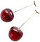 Red Cherry Earrings for Women, Dangle Style in a Gift Bag
