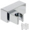 SPARES2GO Wall Clamp Compatible with Grohe Shower Head Adjustable Square Angled Chrome Bracket Handset Holder