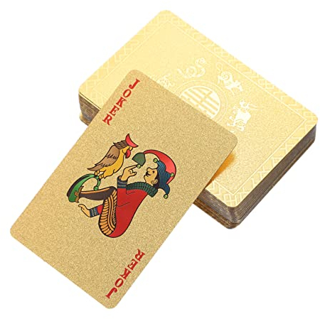 ibasenice 1 Kartenspielen Punktekarten Aus Kunststoff Kartenspiel Masse Golddeck Von -Spiele Poker Chip Rollenspiel Viva Partytischdekoration Party Spielen PVC Gewöhnliche Partybedarf