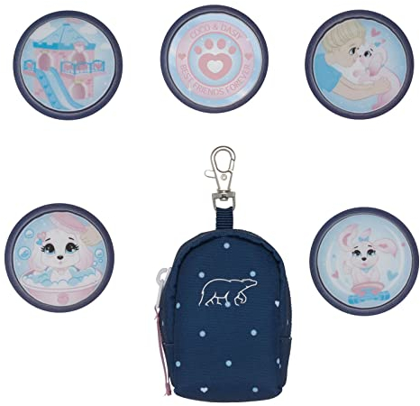 BECKMANN Button Bag Pet Friends Blue