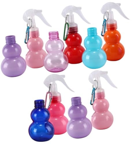 Mipcase 10pcs Spray Bottles Leak Travel Containers for Cosmetics Perfume Essential Oils Durable Portable Sub Packing Bottles Carabiner for Easy Use