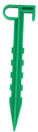 SEWOART 20 Piezas Pines Clavijas Seguras Accesorios para Acampar Soporte Planta Metal Carpas Playa Clavijas Tierra Estacas Césped Gancho Resistente Ancla Tierra