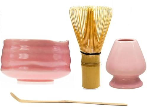 Teiere Set Di Teiere Set Da 10 Pezzi In Ceramica Rosa Ciotola Da Tè Matcha Frusta Per Tè Matcha Ciotola Da Tè Cucchiaino Da Tè Setaccio Set Da Cerimonia Teiera Set Da Tè