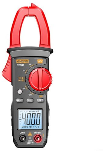 ST181 Clamp Meter 4000 Counts Digital Clamp Multimeter with Backlight 400A AC/DC Current Capacitance Continuity
